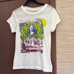 Big Brother Featuring Janis Joplin Graphic White T-Shirt